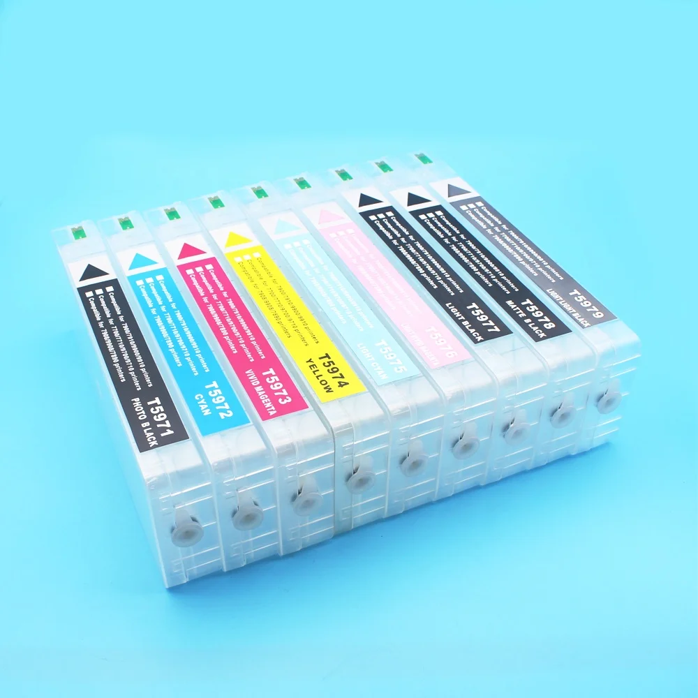 Многоразовый картридж с переустановкой микросхемы для EPSON Stylus Pro 7890 9890 7908 9908 принтера чернильный мешок внутри