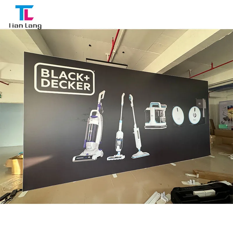 Easy Set Up Portable Custom Promotion Booth Polyester Fabric Display 10x20 Aluminum SEG LED Pop Up Advertising Light Box