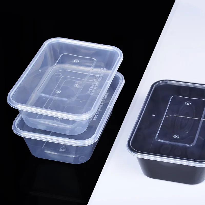 PP Clear Take Away Food Box Disposable for Restaurant 750ml Storage Boxes & Bins Food Container Packaging Frozen Plastic CLASSIC