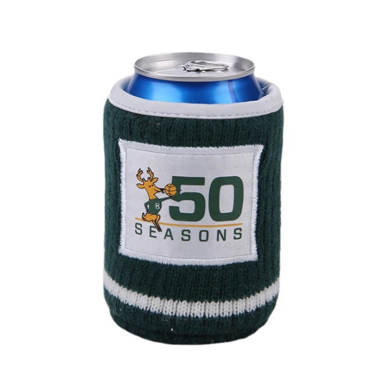 Wholesale Top Selling Bottle Covers For Beer Neoprene Knitted Can Cooler Insulated wool sweater stubby holder