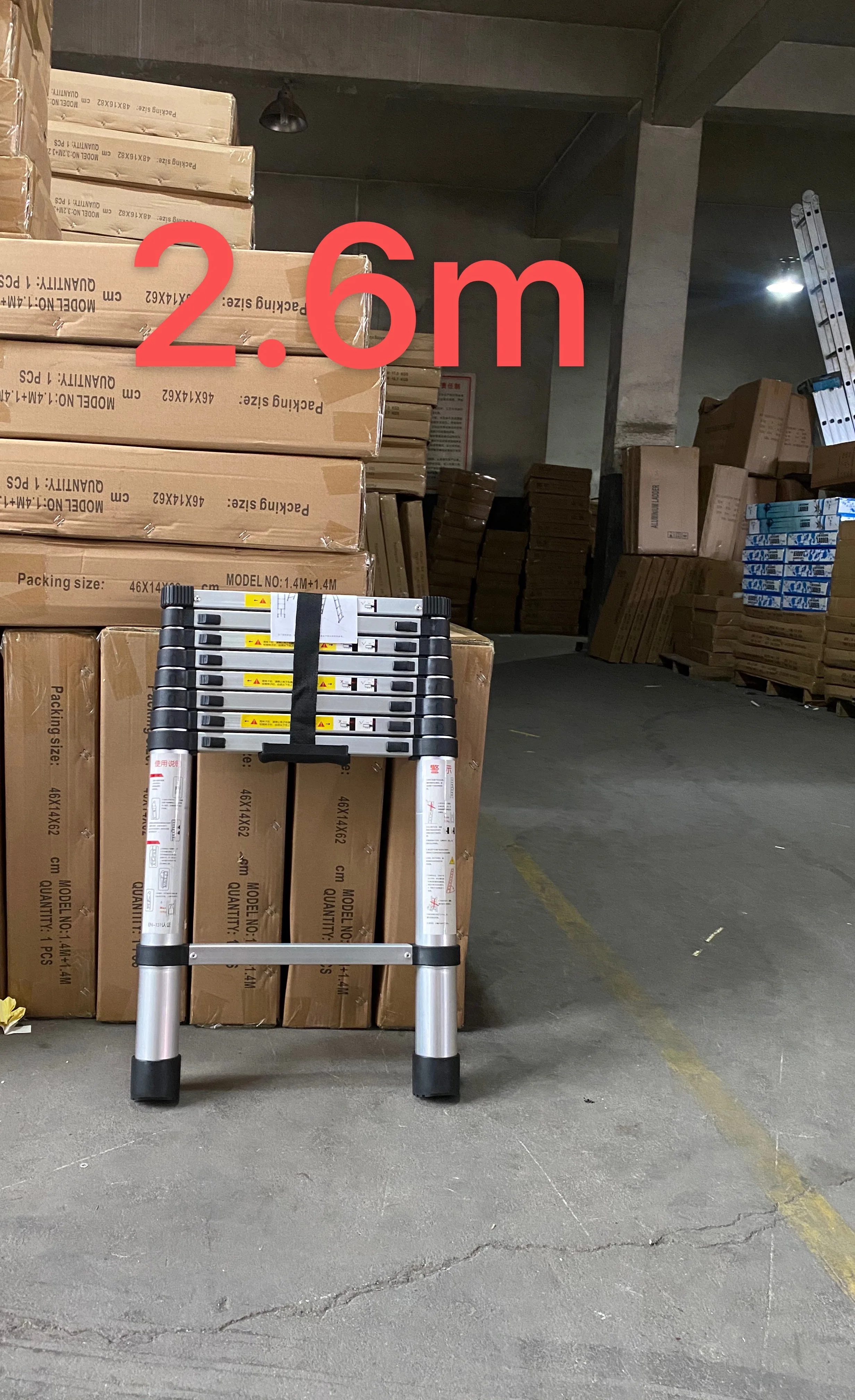 2m-8m telescopic folding ladders with more safety
