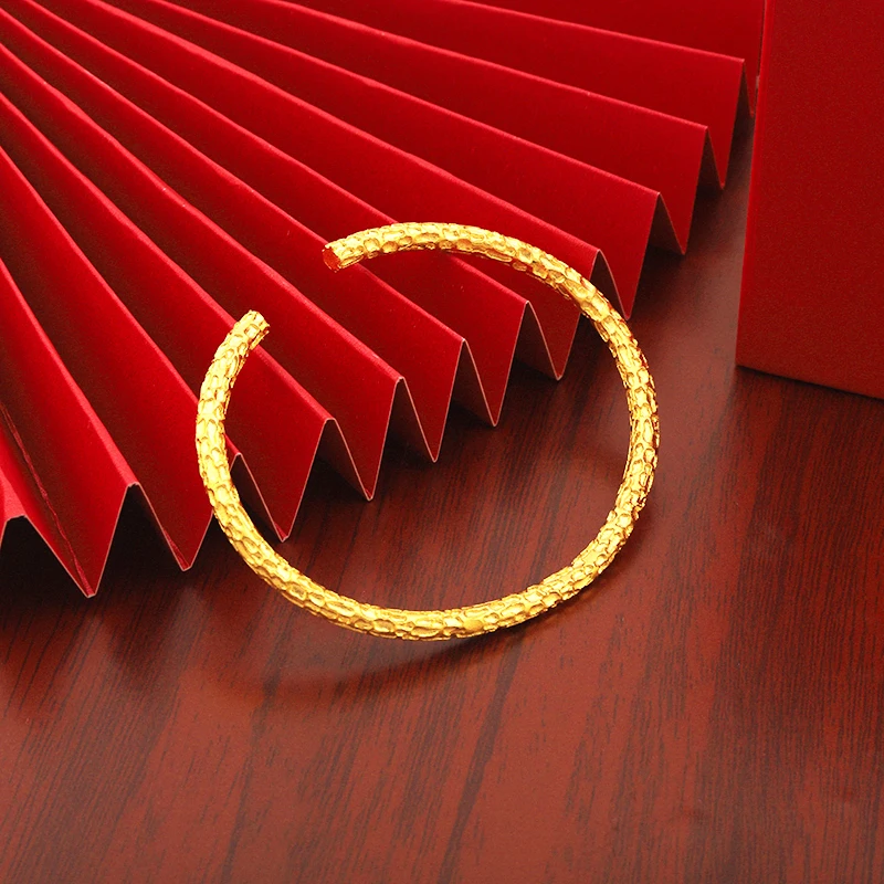 JXX JSZ-Z52 Copper Alloy Gold Plated Bamboo Bangle Bracelet + Bangle Cuff Women Bamboo