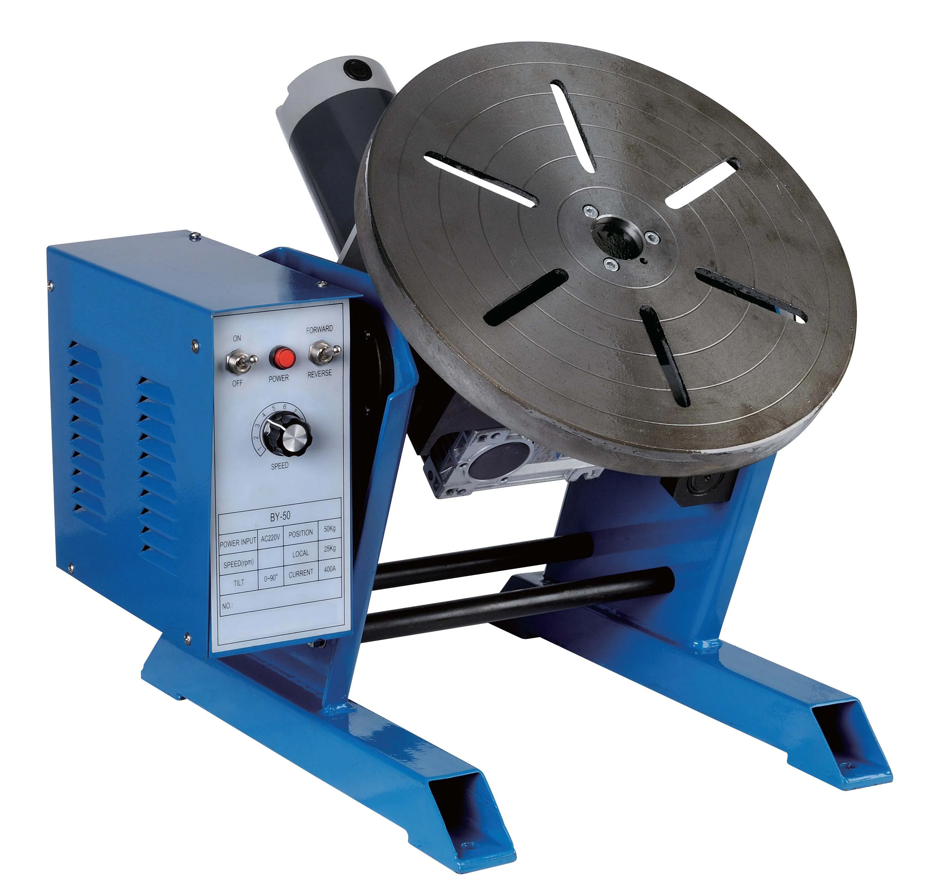 100kg Welding Positioner 0-90 Turntable Timing Positioning for Welding Pipe Workpiece Rotary Machine With 5-280mm Chuck