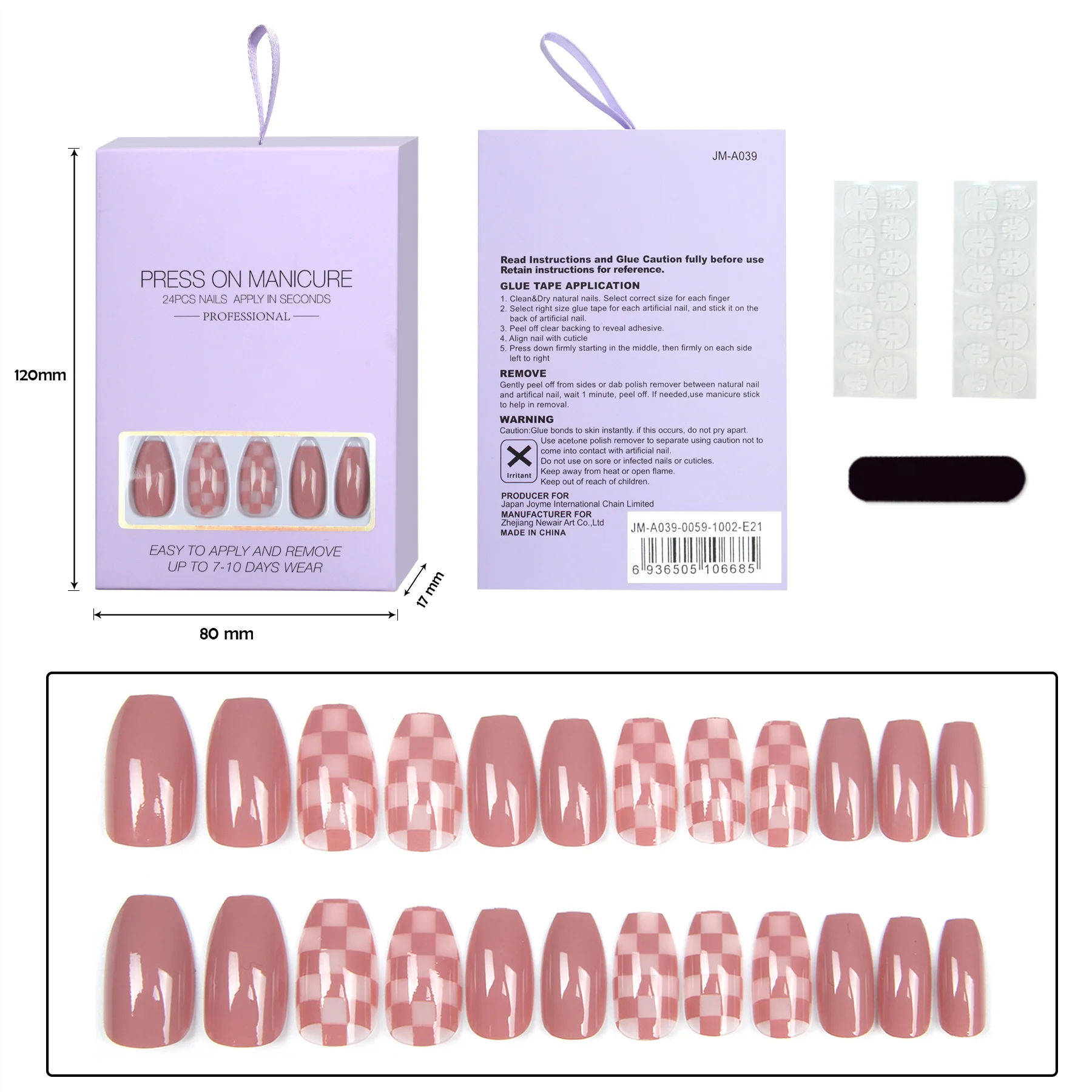 solid matte Almond Tapered Gel-Nail X Customize Logo Stiletto French Full Cover Nail Tips With White Box Packing