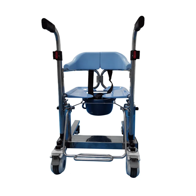 TCM-01S Pedal Lifting Transfer Transit Manual Commode Wheelchair With Toilet