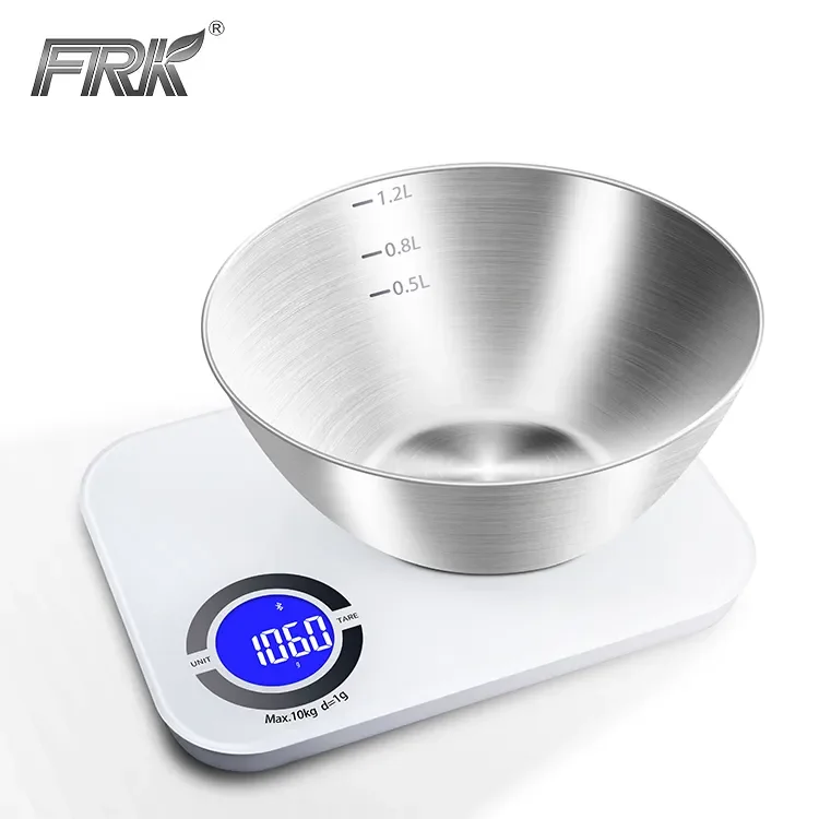 Customized 10kg Electronic Digital Food Weighing Kitchen Scale With Bowl