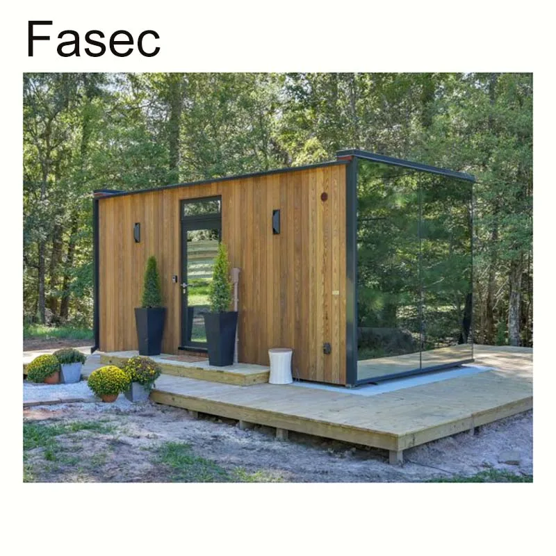 Free standing waterproof steel frame glass house sunrooms the glass mirror tiny house