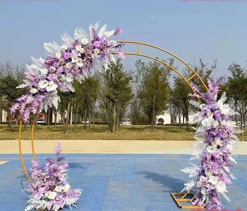2M wedding wrought iron arch props ring double pole flower arch metal arched balloon frame backdrop stand