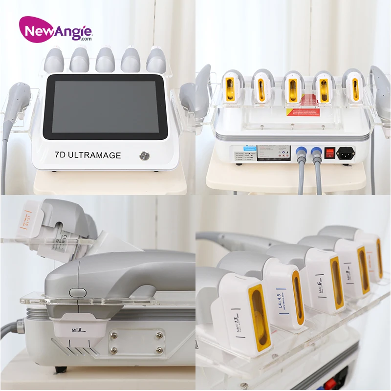 
Newest upgrade 2 handle 7 cartridges 20000 shots 7D technology skin lifting body slimming facial anti-wrinkle machine 