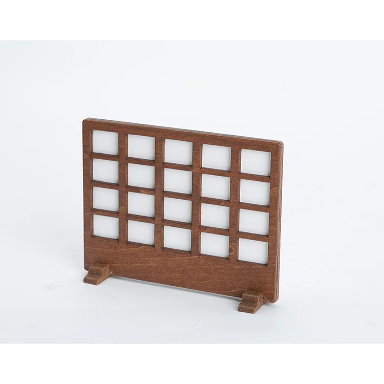 1:12 Doll House Accessories Mini Wooden Furniture Screen Paper Paste Window Model Scene Decoration
