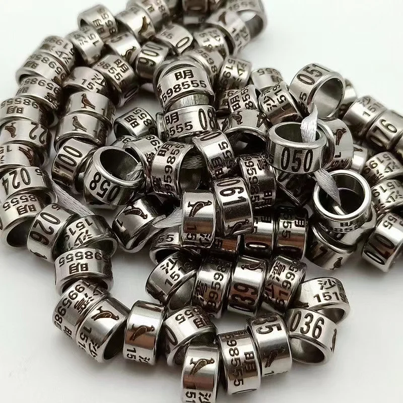 Homing pigeon rings customizable Rings pigeons Stainless steel ring