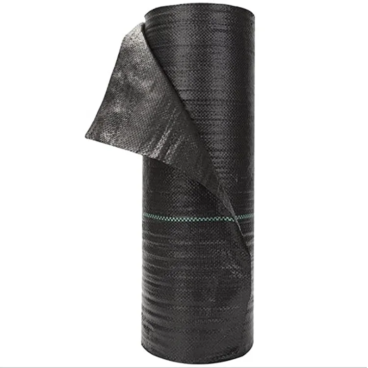 landscape Ground Cover 4x100ft Heavy PP Woven Weed Barrier,Soil Erosion Control and UV stabilized, Plastic Mulch Weed Block