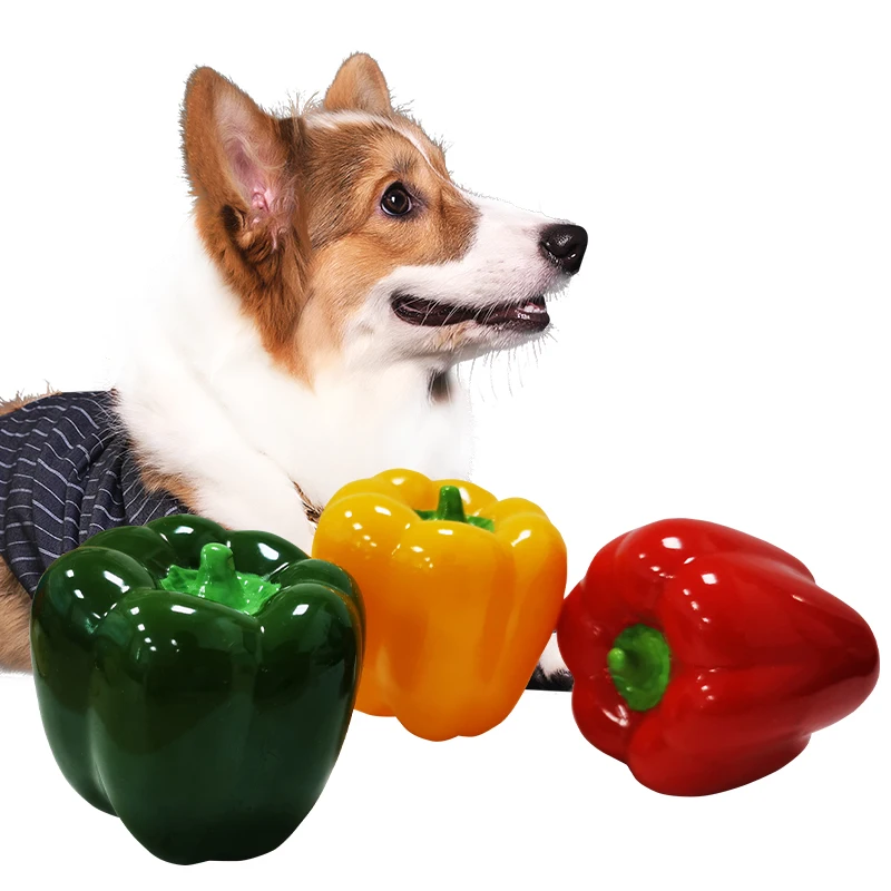 Thinkpet 24 Years Professional Manufacturer Squeaky Vinyl  Pepper & Chili Vinyl Dog Toys for Pets