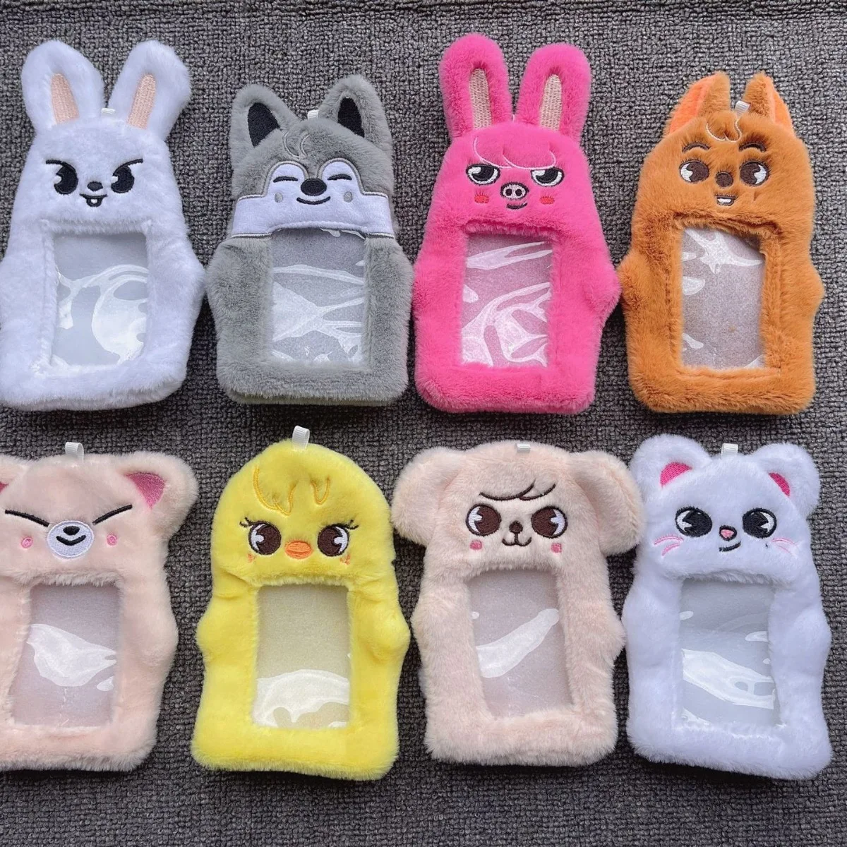 new arrival cute Skzoo Photo Card Holder Animal Doll Fluffy Card Holder Kpop Collect Plush Fabric Photocard card Holders