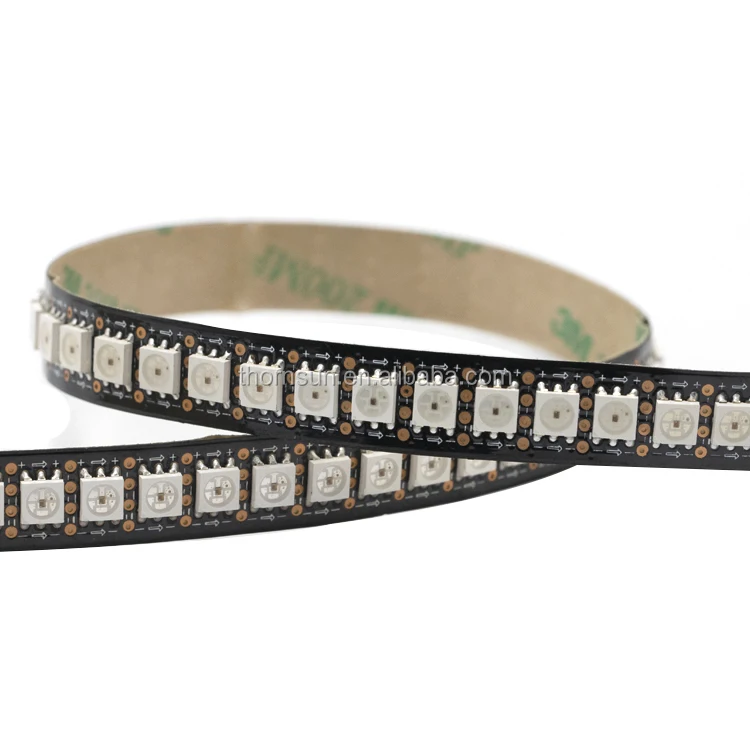 Addressable RGB color DC5V LED strip 5050 SMD flexible light 144pixels SK9822/apa102c