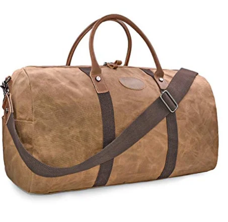 hand carry custom leather vintage gym duffle bag