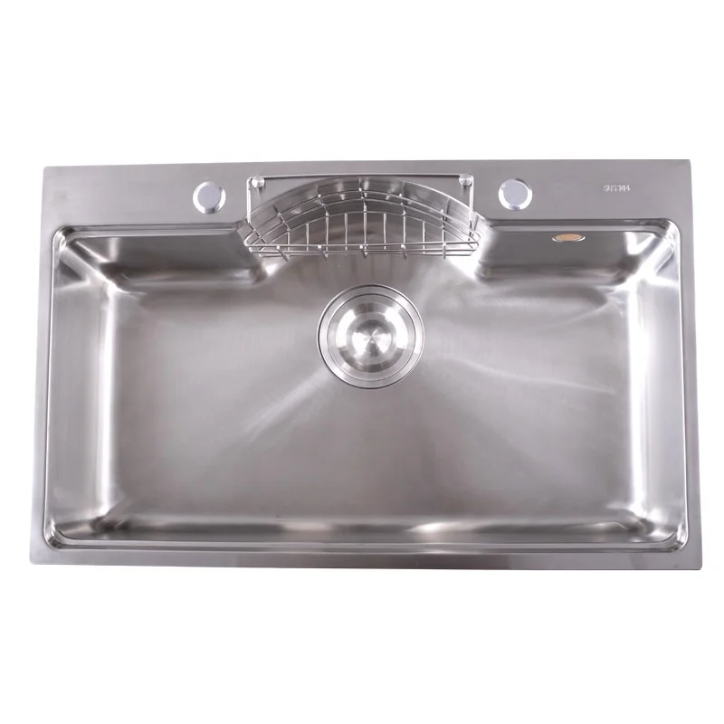 single bowl thickened 304 stainless steel kitchen sink
