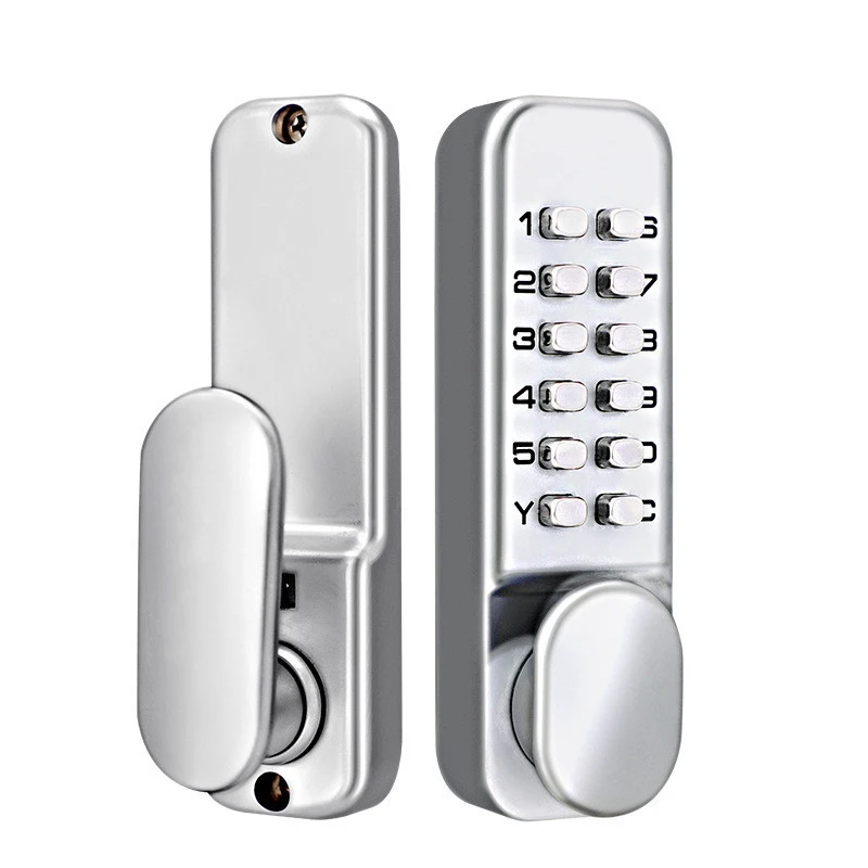 Бесключевая наружная кнопка с механическим кодовым замком, водонепроницаемая комбинация цифровых паролей из цинкового сплава для латунной двери