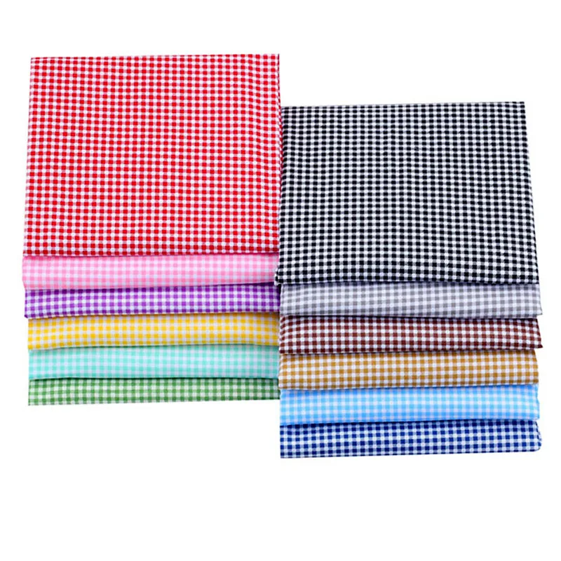 Selling Various Colors Printed Plaid Twill Fabric Cotton Fabric