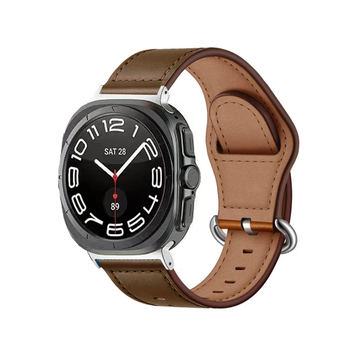 New Classic Genuine Leather Watch Strap For Samsung Galaxy Watch 7 Ultra 47mm Watch Band
