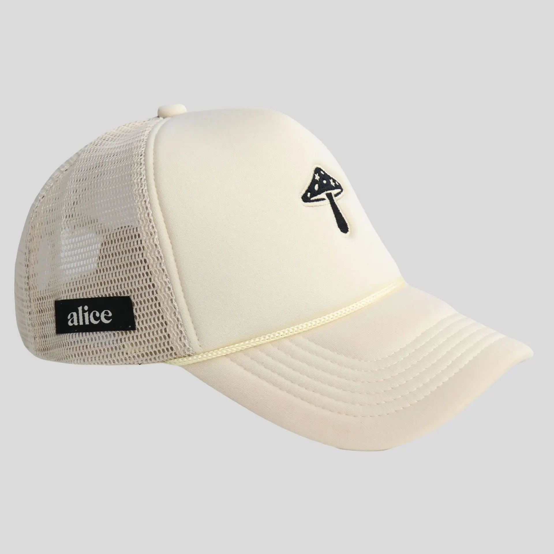 5 panel mesh baseball cap with rope foam custom 3d puff embroidery hat Trucker cap