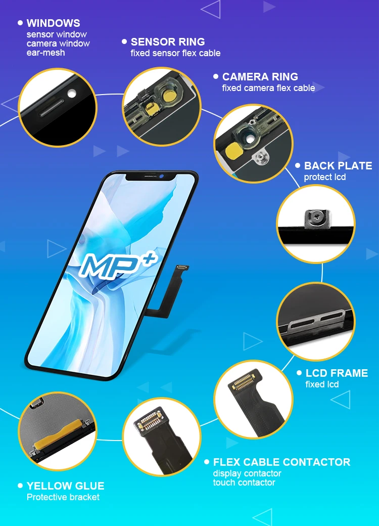  Сменный экран для iPhone 5s 6plus 6s 7 8plus X XR XS MAX дигитайзер дисплея OEM iphone 11 ЖК-дисплей мобильных