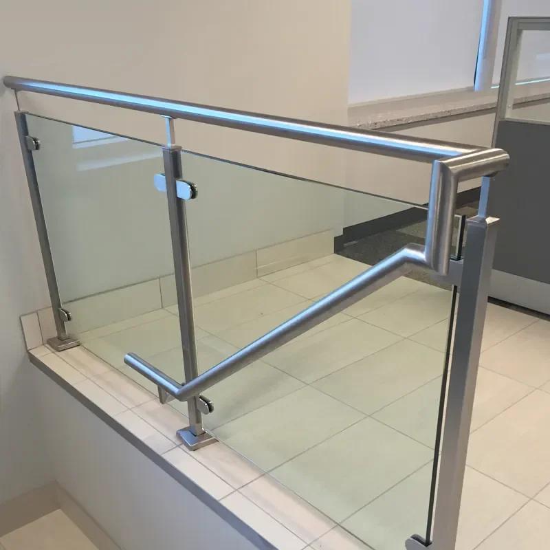 DF metal luxury balustrade designs led hospital handrail light laser aluminum cut iron railing  baluster hand rail for stair