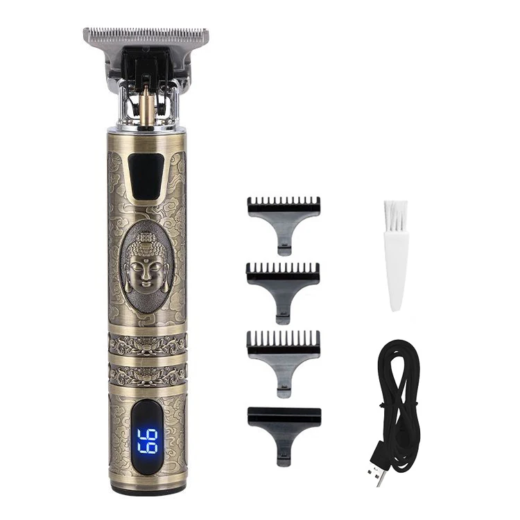 Best selling T blade hair trimmer LCD display hair cutter machine Buddha dragon barber hair clippers