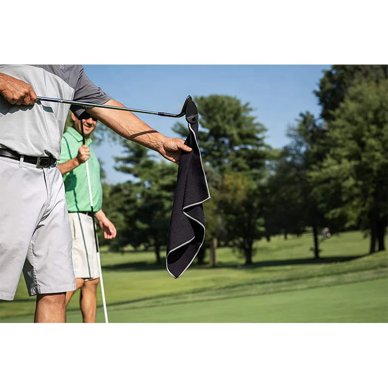 Amazon hot sale golf magnetic towel custom microfiber magnet golf towel