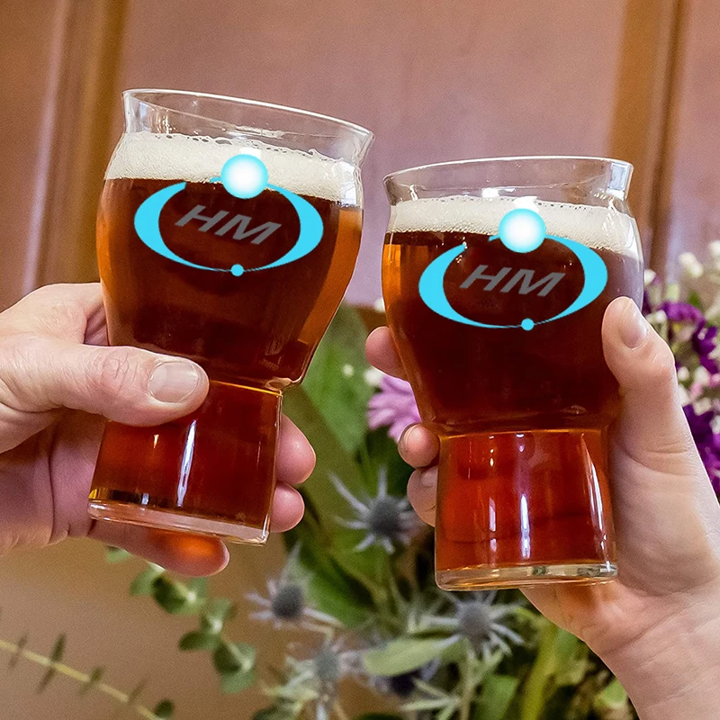 Custom Logo Tulip Shape Muffin Top 16 OZ Pint Beer Glasses