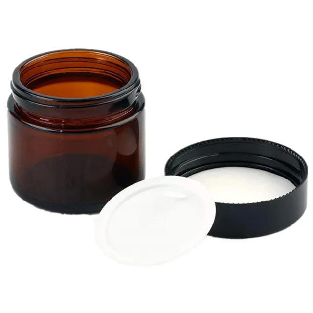 100ml portable cosmetic face cream brown circular empty bottle
