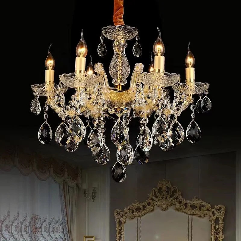 The best and cheapest luxury European style classic K9 crystal chandelier for wedding interior decoration chandelier