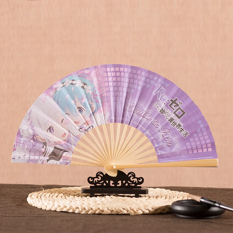 
Customized gold color paper fan promotional 