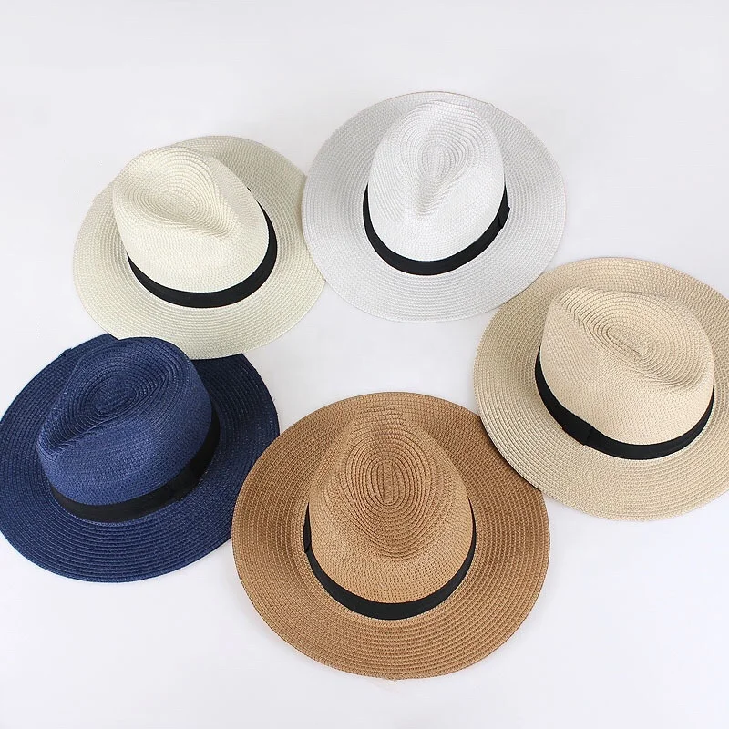 Summer Hats For Women Sun Hat Leather Gold Chain Belt Flower Floppy Beach Wide Brim Straw Panama Hat Female Cap