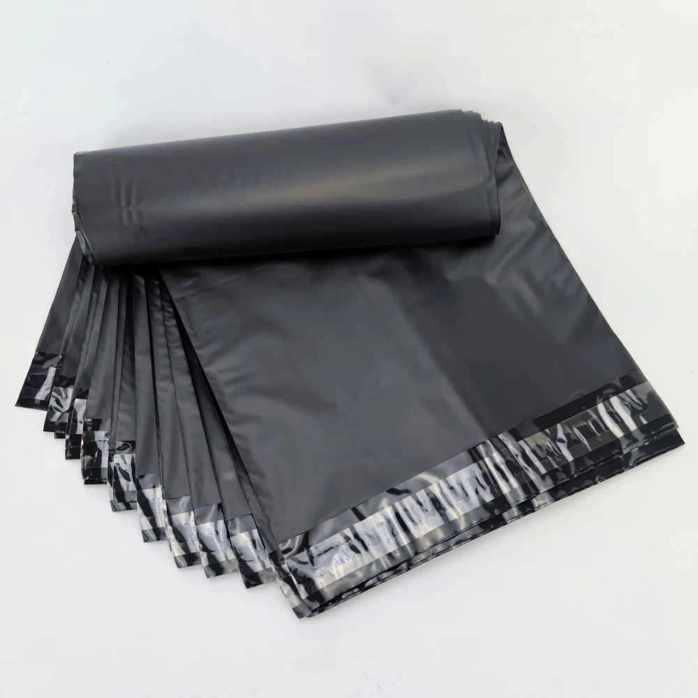 Black Waterproof Express Courier Bags Custom Printing Tear Resistant Poly Shipping Bags Self-adhesive Mailing Bag With Logo