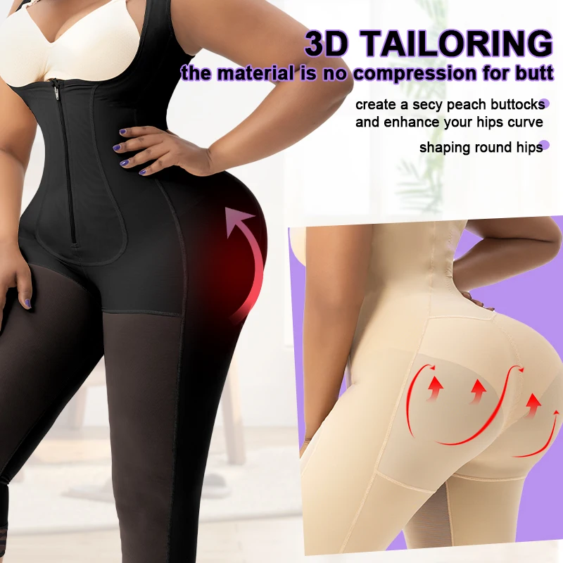 Post Surgery Bbl Surgical Fajas Para Mujer High Compression Garment Liposuction Shapewear Fajas Colombianas For Stage 2 3