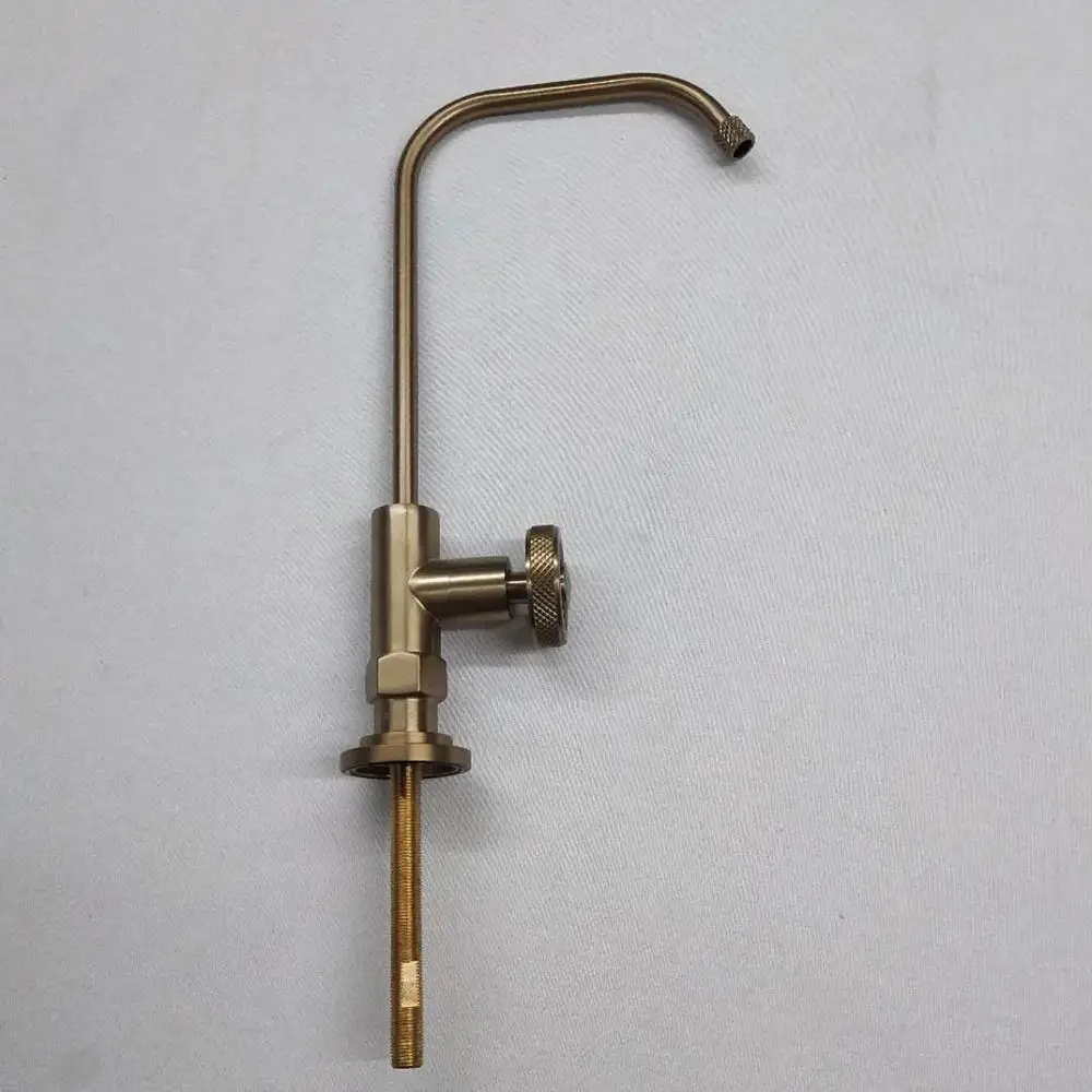 Bathroom and Kitchen Single Cold Drinking Water Faucet in Brushed Gold