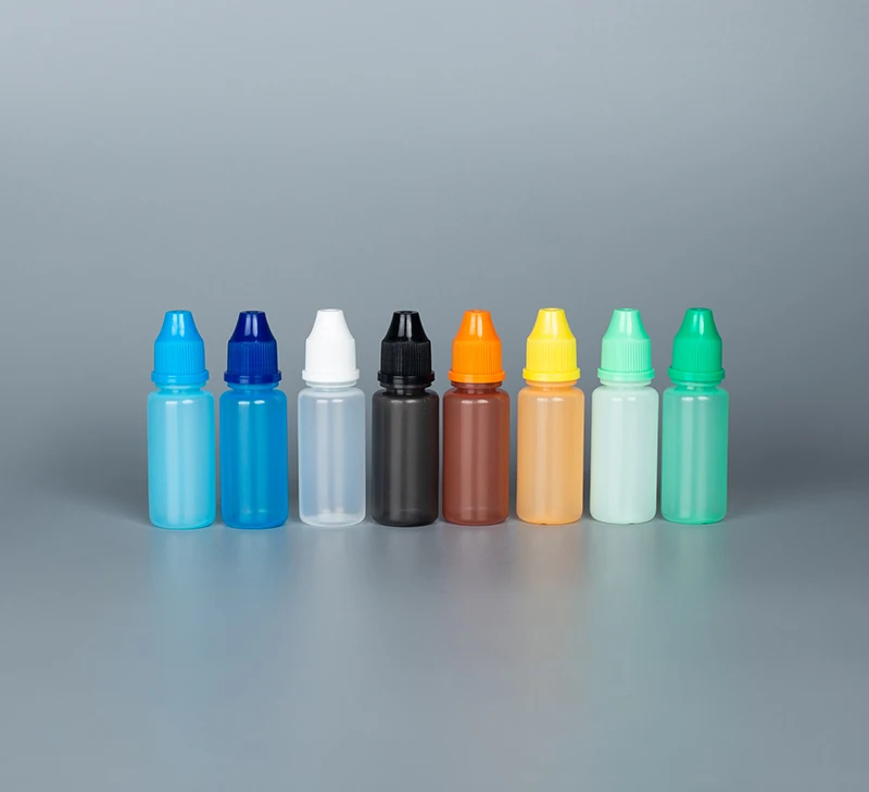 Empty Eye Drop Bottle Small 5ml 10ml Food Grade Squeeze Dropper Bottle Custom  for Hair Oil Tattoo Ink Bottle