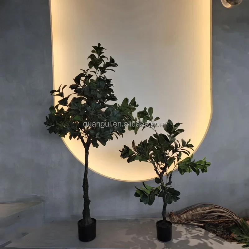 Unique Custom Artificial Plant Fiddle Leaf Fig Tree for Pot False Plants Indoor Outdoor Home Office Decor