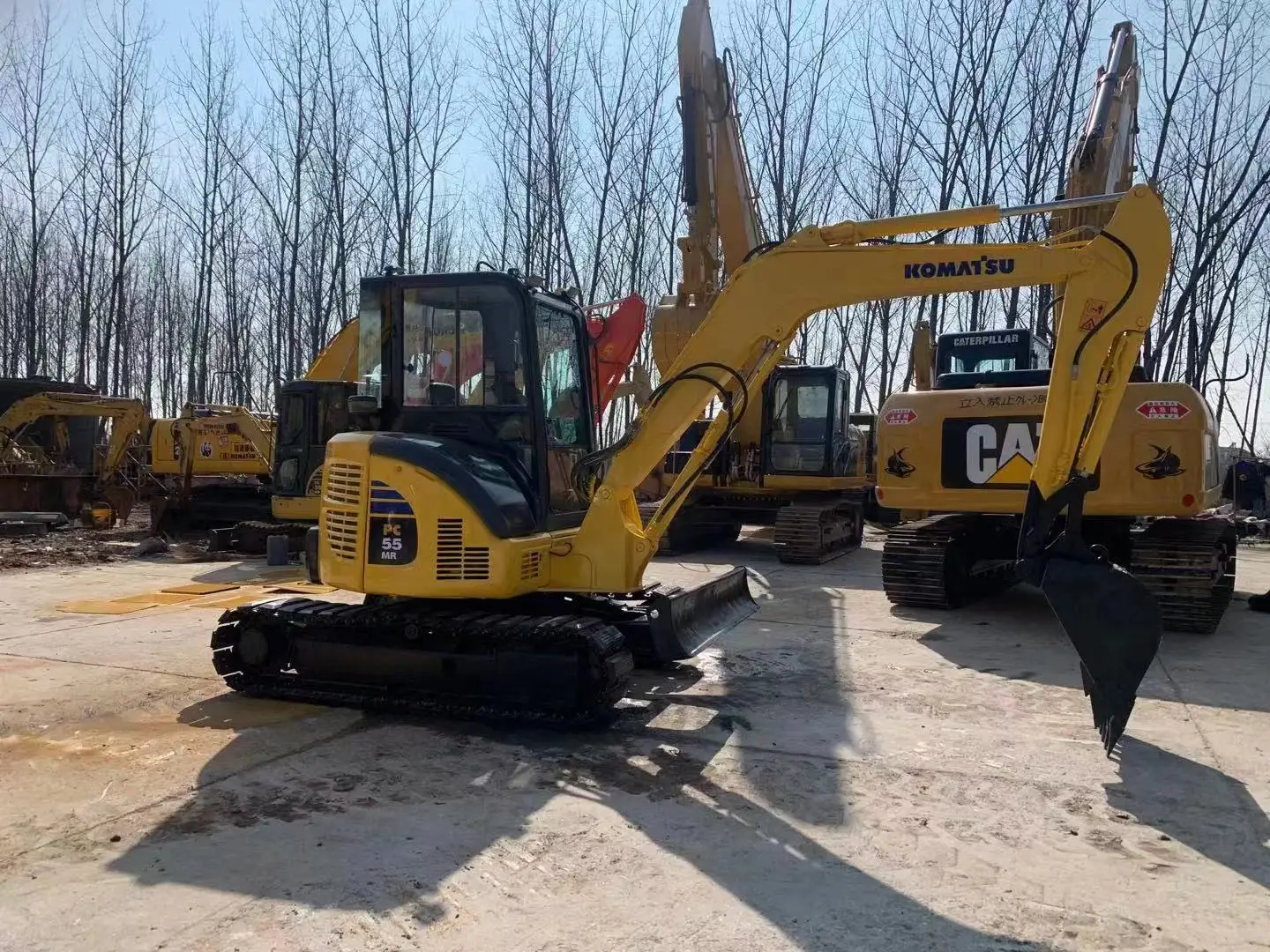 Used Mini Excavator Komatsu PC55/ PC55mr Small Digger Earth-Moving Construction Machine