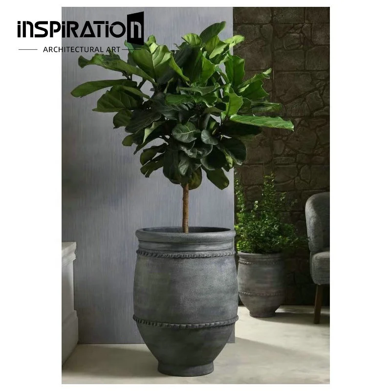 Декоративные современные горшки из фиброцементного бетона