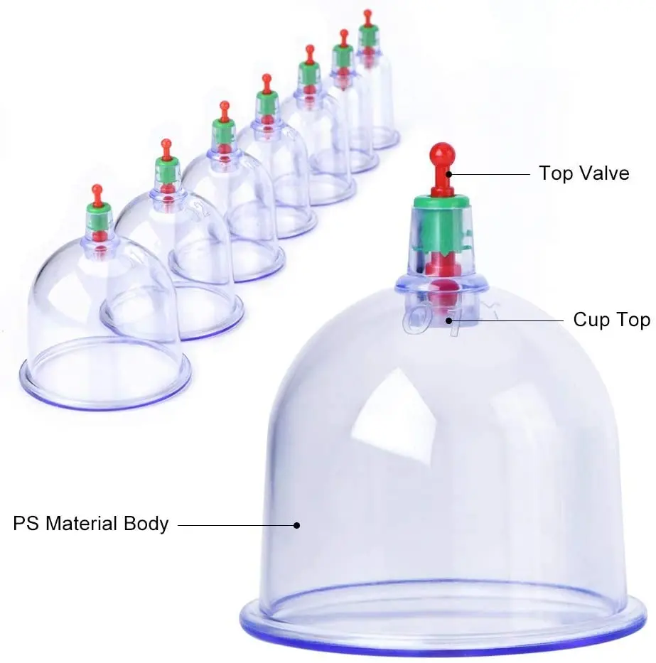 Производители продают набор hijama с одной баночкой для вакуумного всасывания 6 размерами на выбор