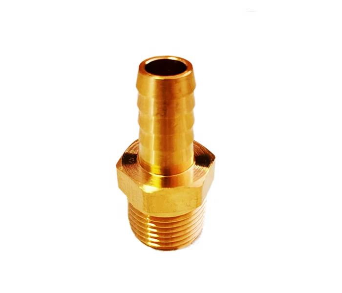 Lead free brass Male 1/4 Inch NPT X 1/2 pipe hose  Fuel Tube Fitting