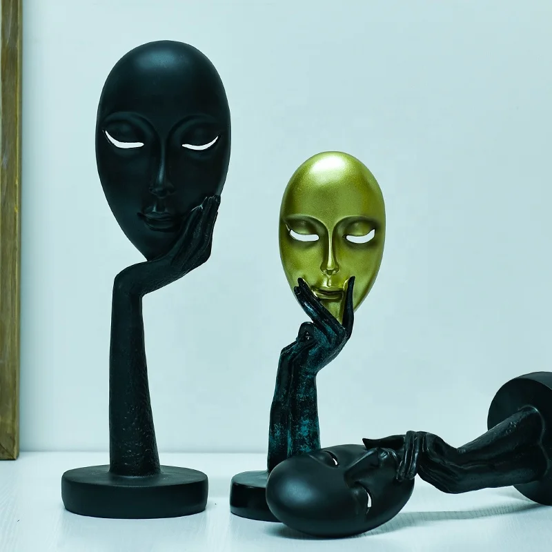 Thinker Stone Powder Craft Resin Ornaments Contemporary China Import Items Decor For Home