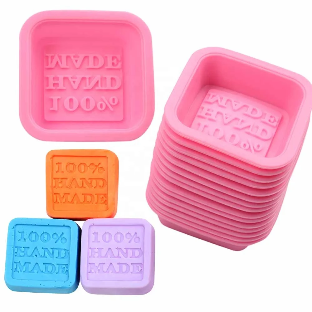 Silicone Mold for 100% Handmade Soap Mold Craft Art Soap Making Molds Square Shape