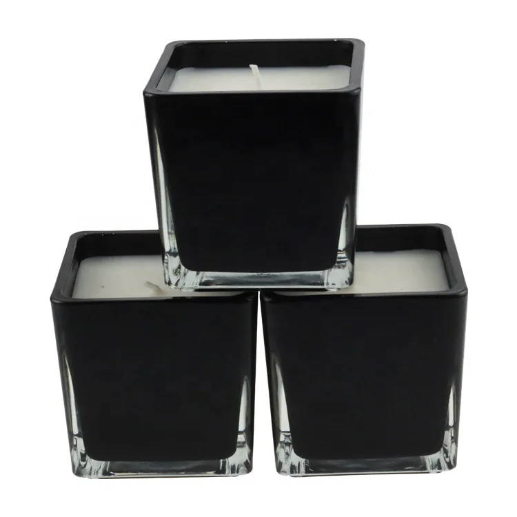 
Square Glass Christmas fragrance candle fragrance candle smokeless soy wax scented cup can be customized 