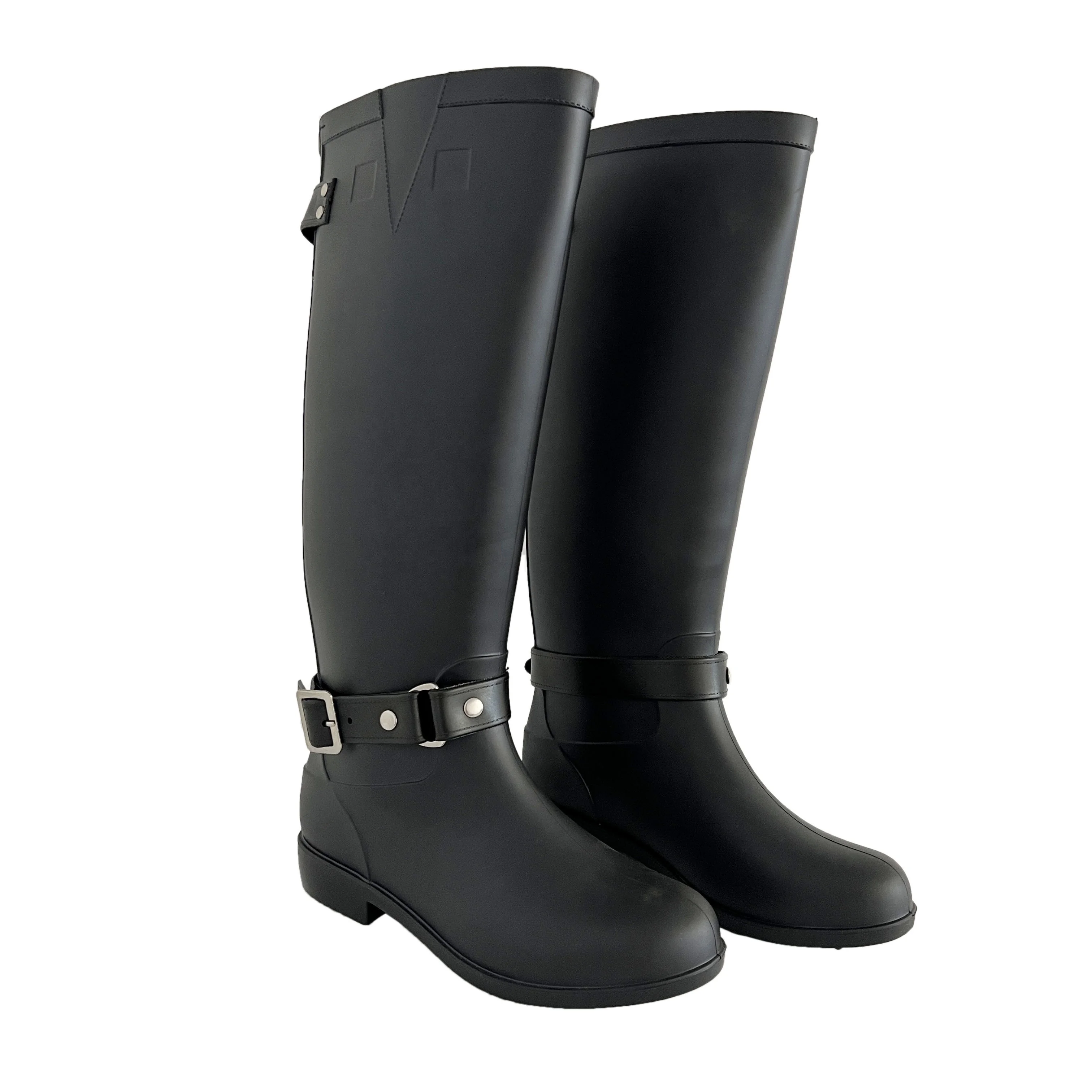 Ladies Fashion Rain Shoes Horse Riding Gumboots Women PVC Water Proof Knee High Rain Boots