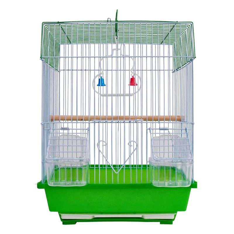 ODM Pajaro Cage Small Medium Size Iron Cages Breeder Accessories Folding Metal Iron Wire Mascota Rest Pajaro Bird Cage