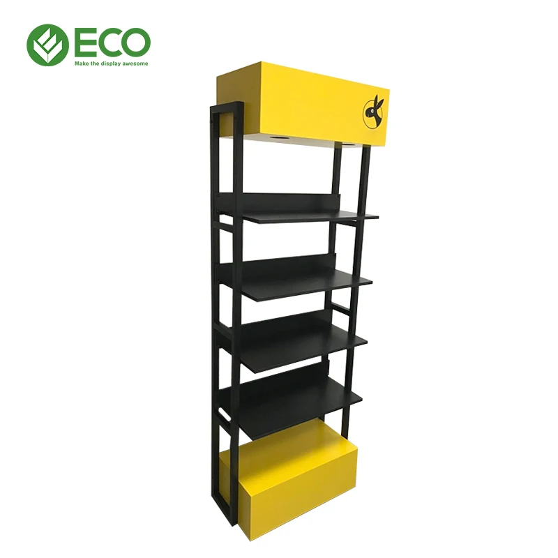 ECO Customized 4 Lays metal wire potato chips display rackchewing gum chocolate bar display stand