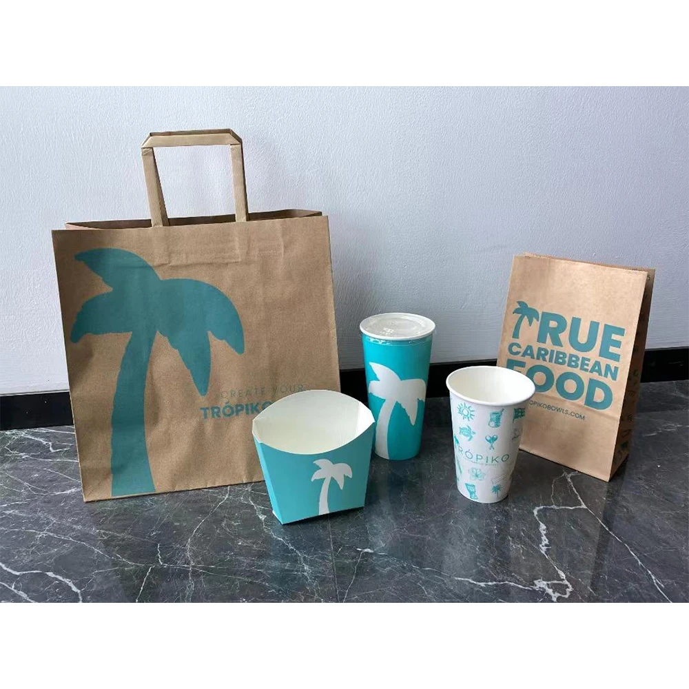 Food Catering Box Doner Kebab Package Buffet Takeaway Spring Roll Custom Design Meal Fries Packing Boxes With Sauce Drinks